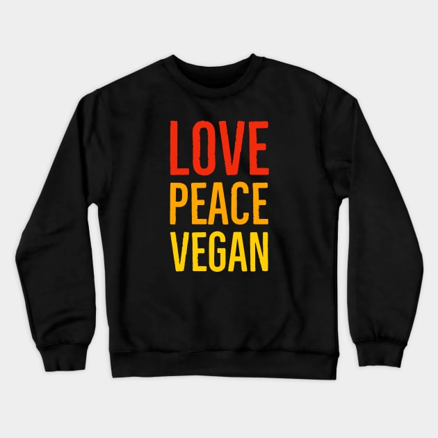 Love Peace Vegan Crewneck Sweatshirt by Suzhi Q